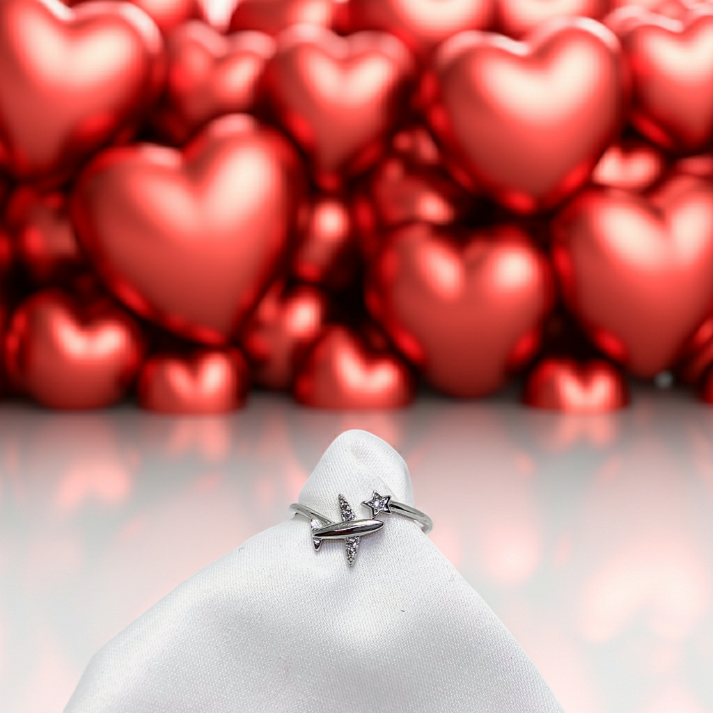 Airplane 925 Silver Ring - A subtle signature of strength.