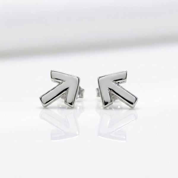 Silver Arrow Shape 925 Silver Stud Earrings - Your everyday signature.