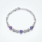 Lavender Grace 925 Silver Bracelet - For the woman who signs her own paychecks.