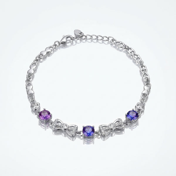 Lavender Grace 925 Silver Bracelet - For the woman who signs her own paychecks.