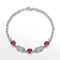 Fiery Red Stone 925 Silver Bracelet - Jewellery for women who lead.