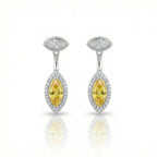 Minimalist Yellow Stone Silver Earrings - Because confidence deserves sparkle.
