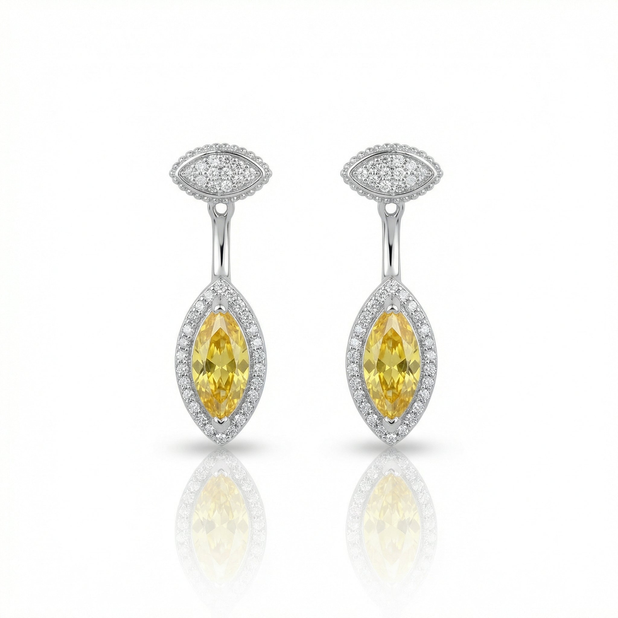Minimalist Yellow Stone Silver Earrings - Because confidence deserves sparkle.