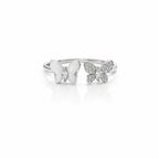 Double Butterfly 925 Silver Ring – Aesthetic Statement Ring