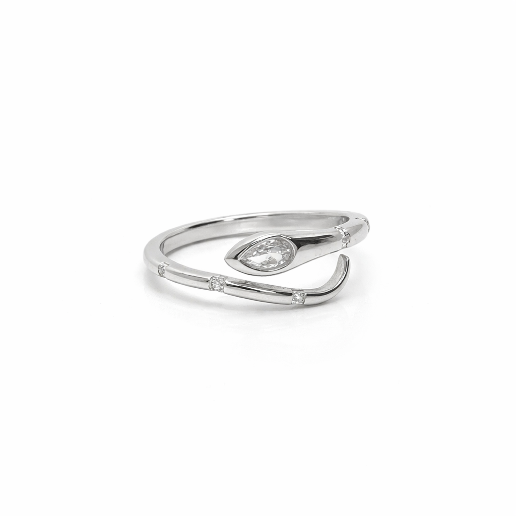 Snake Wrap 925 Silver Ring – Edgy Statement Ring for Bold Fashion