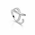 Minimal Twist 925 Silver Ring – Textured Design Ring for Daily Styling