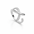 Minimal Twist 925 Silver Ring – Textured Design Ring for Daily Styling