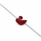 Red Swan Pure 925 Silver Bracelet for Women - Exclusive Collection