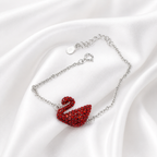 Red Swan Pure 925 Silver Bracelet for Women - Exclusive Collection