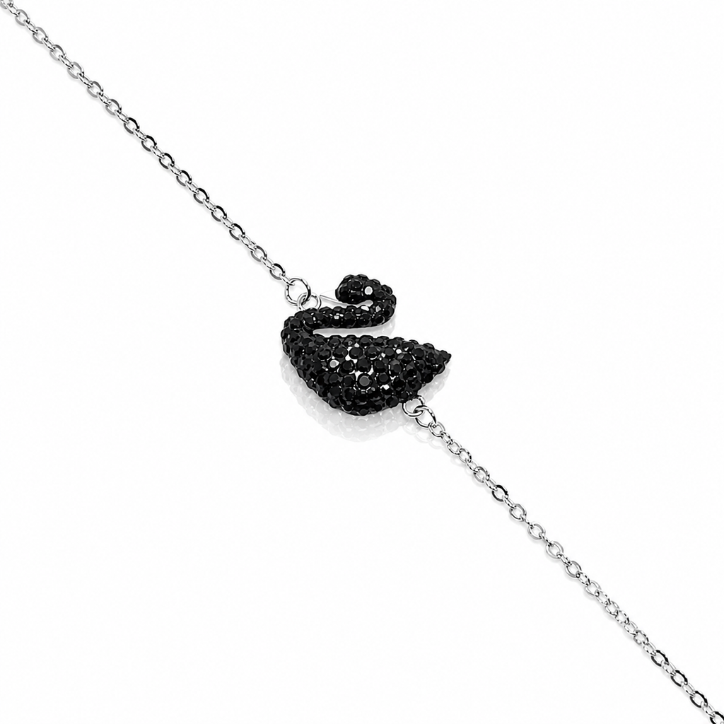 Black Swan Pure 925 Silver Bracelet for Women