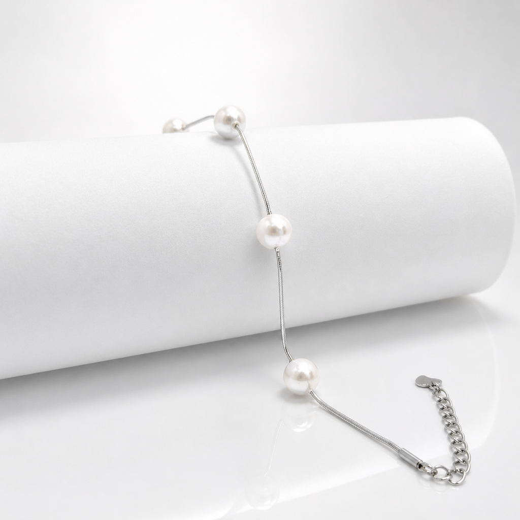 Ivory Pearl 925 Silver Bracelet