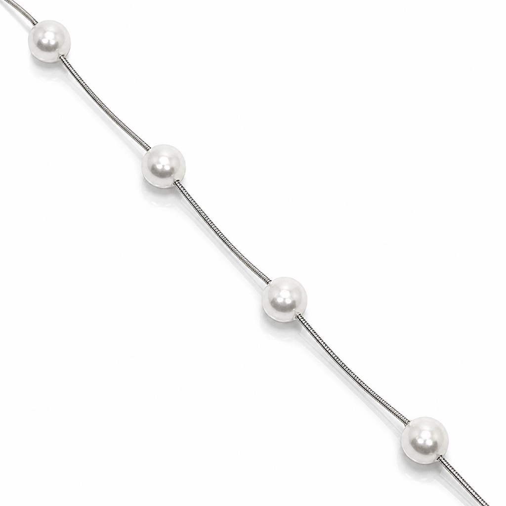 Ivory Pearl 925 Silver Bracelet