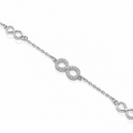Forever Link Pure 925 Silver Infinity Bracelet