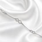 Forever Link Pure 925 Silver Infinity Bracelet