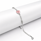 Blush Charm 925 Silver Bracelet - Heart Edition