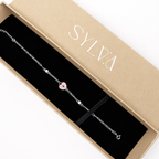 Blush Charm 925 Silver Bracelet - Heart Edition