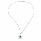 Green Emerald 925 Silver Necklace