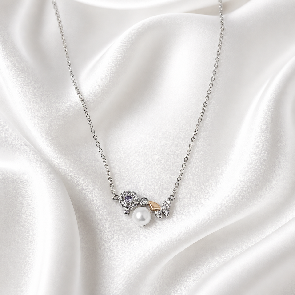 Glitch Glow 925 Silver Necklace