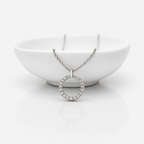 925 Silver Circle Diamond Pendant Necklace – Elegant Everyday Chain