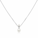 925 Silver Classic Pearl Pendant Necklace – Dainty Everyday Jewellery