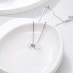 925 Silver Classic Pearl Pendant Necklace – Dainty Everyday Jewellery