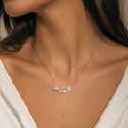 925 Silver Aqua Charm Necklace for Women