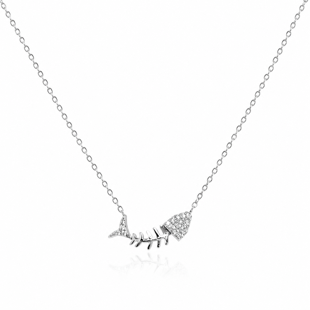 925 Silver Aqua Charm Necklace for Women