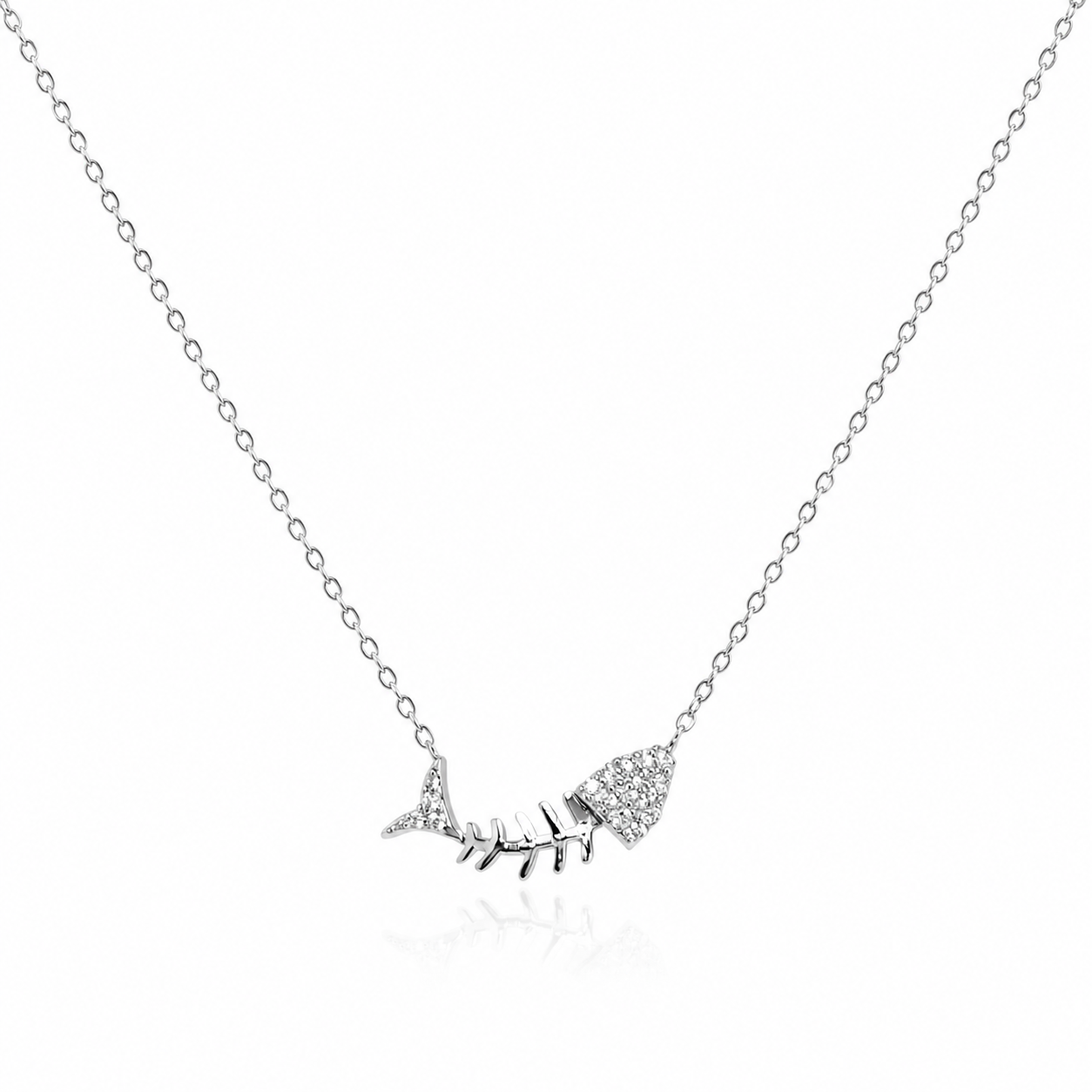 925 Silver Aqua Charm Necklace for Women