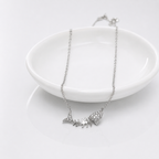 925 Silver Aqua Charm Necklace for Women