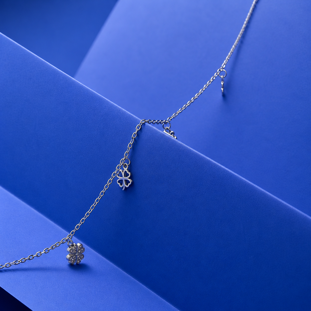 Charm Bloom 925 Silver Anklet