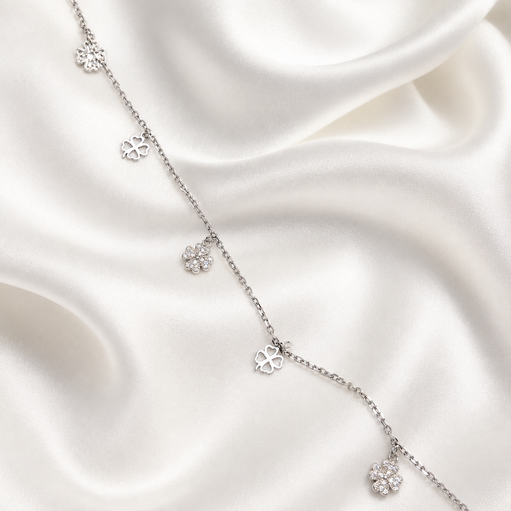 Charm Bloom 925 Silver Anklet
