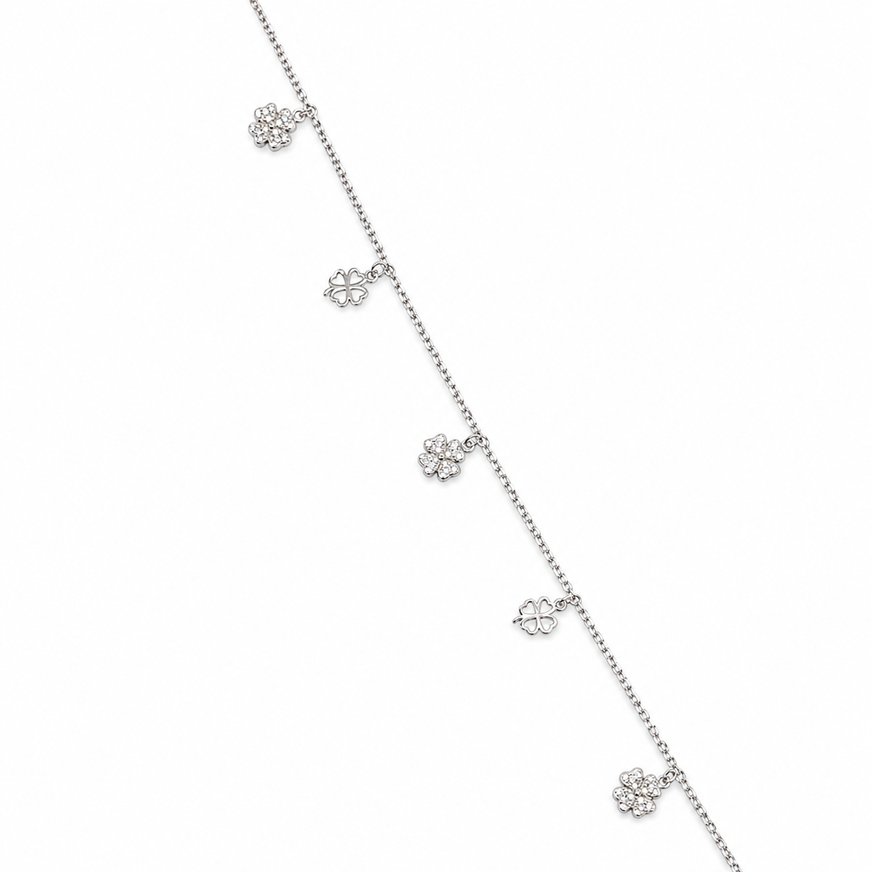 Charm Bloom 925 Silver Anklet