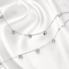 Elegant Clover 925 Silver Anklet