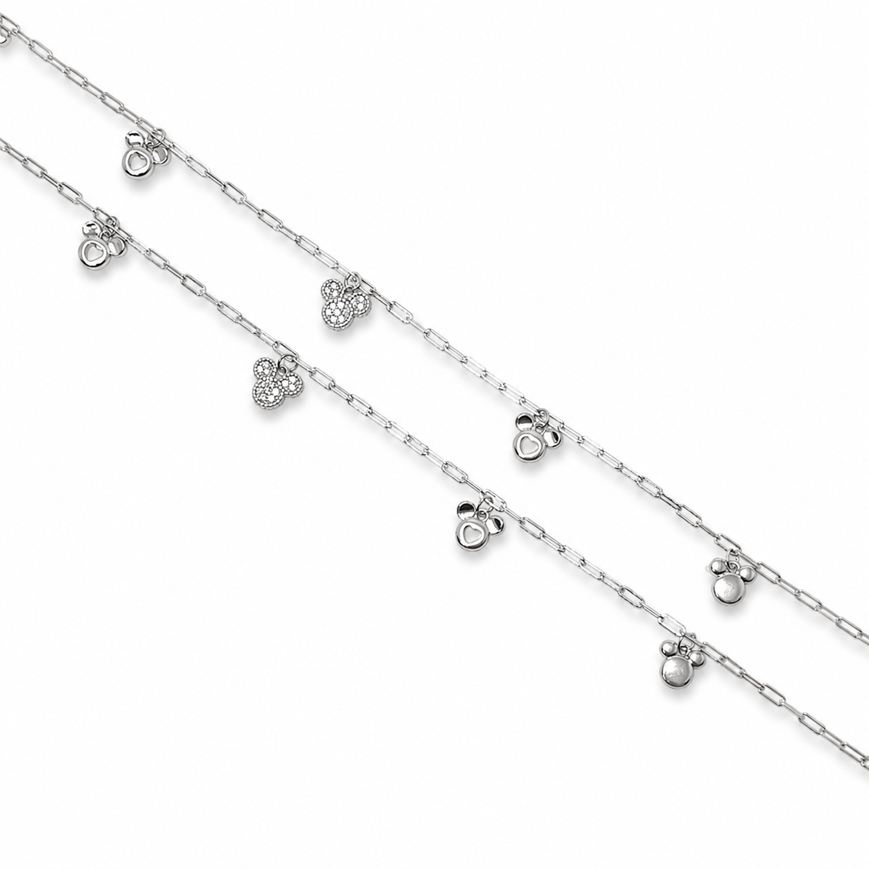 Elegant Clover 925 Silver Anklet
