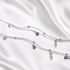 Evil Eye 925 Silver Anklet
