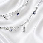 Evil Eye 925 Silver Anklet