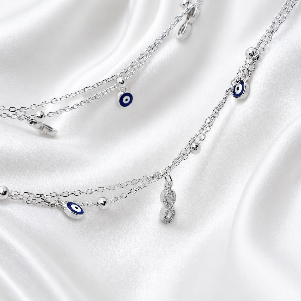 Evil Eye 925 Silver Anklet