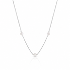 925 Silver Triple Pearl Minimal Necklace