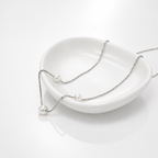 925 Silver Triple Pearl Minimal Necklace