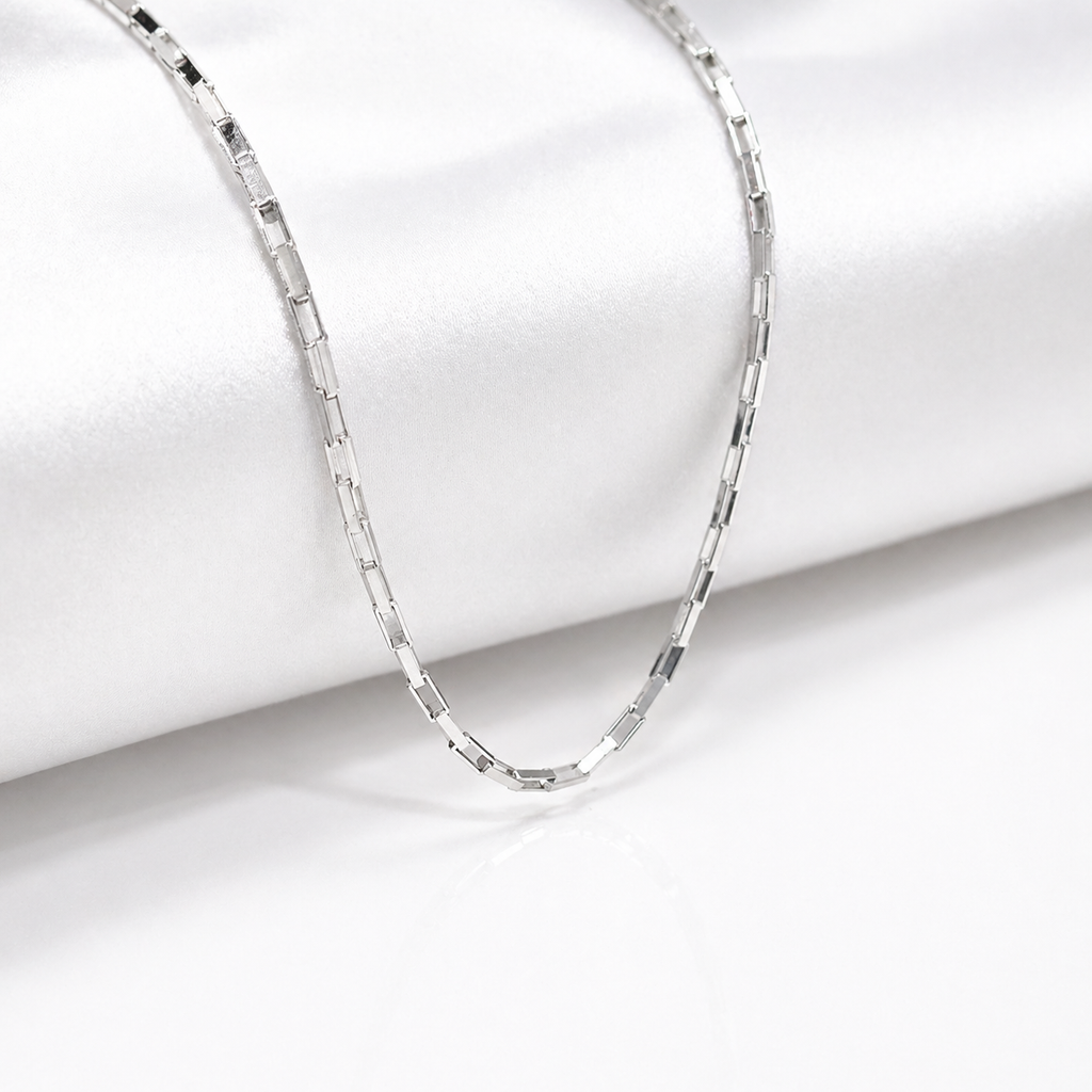 Minimalist Rectangle box 925 Silver Chain - For nights you’ll remember.