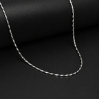 Elegant Everyday Twisted Silver Chain