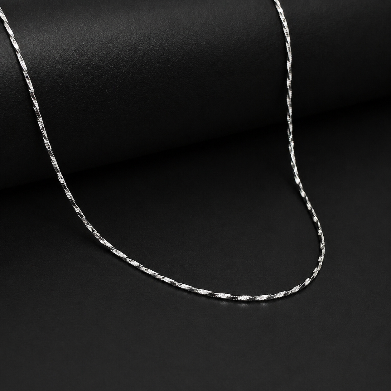 Elegant Everyday Twisted Silver Chain