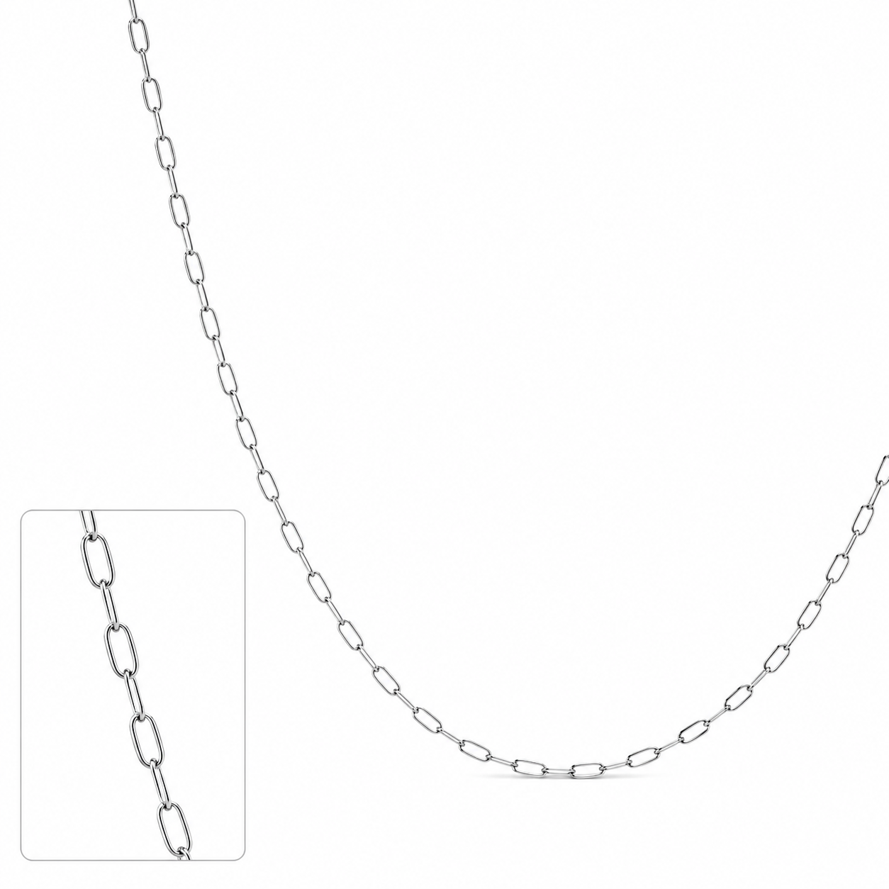 925 Silver Élan Classic Link Chain – Luxury Studio Finish