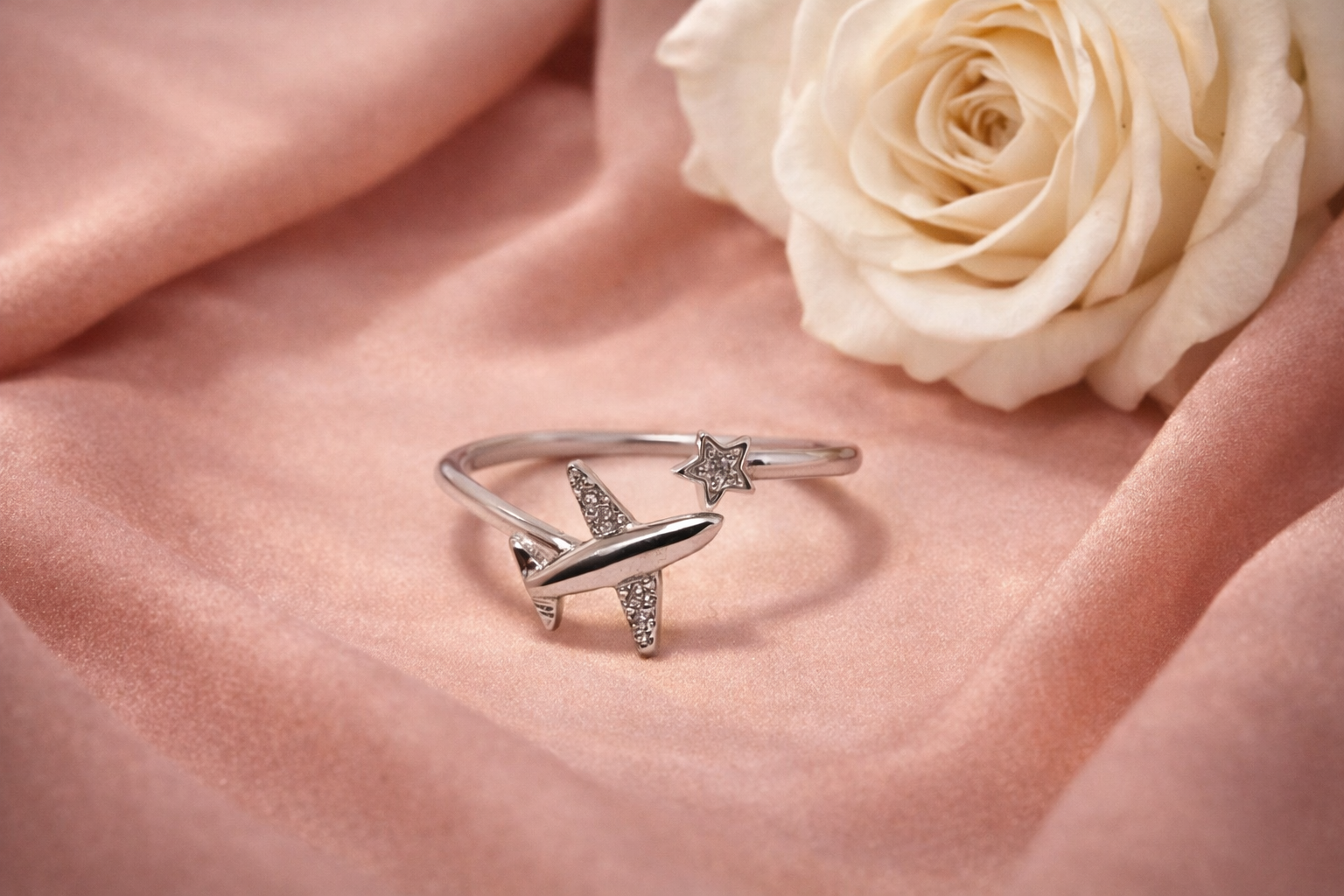 Airplane 925 Silver Ring - A subtle signature of strength.
