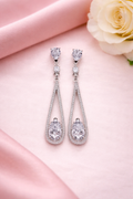Pure Light Diamond Drop 925 Silver Earrings - Strength doesn’t need noise.