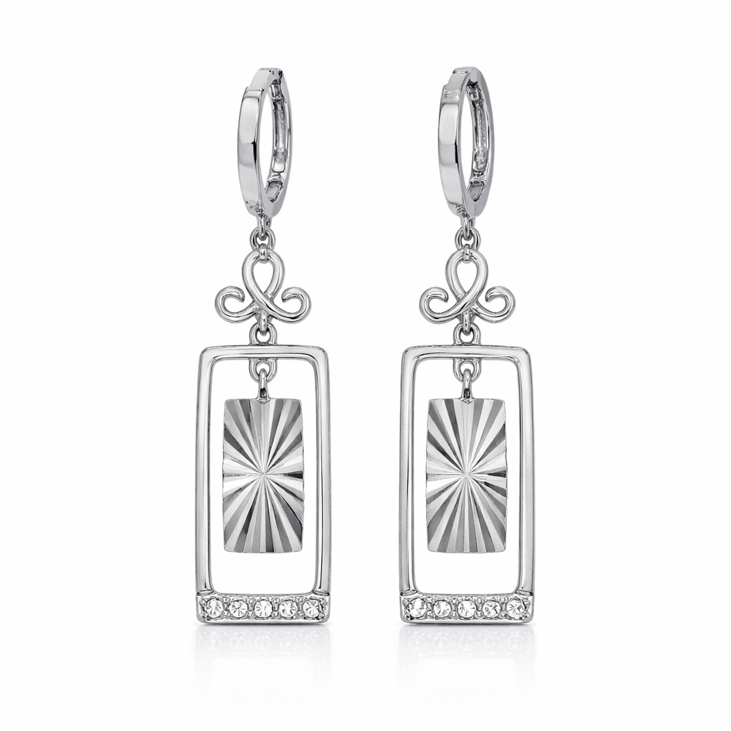 Minimal Classic 925 Silver Earring - Grace with a little glamour.