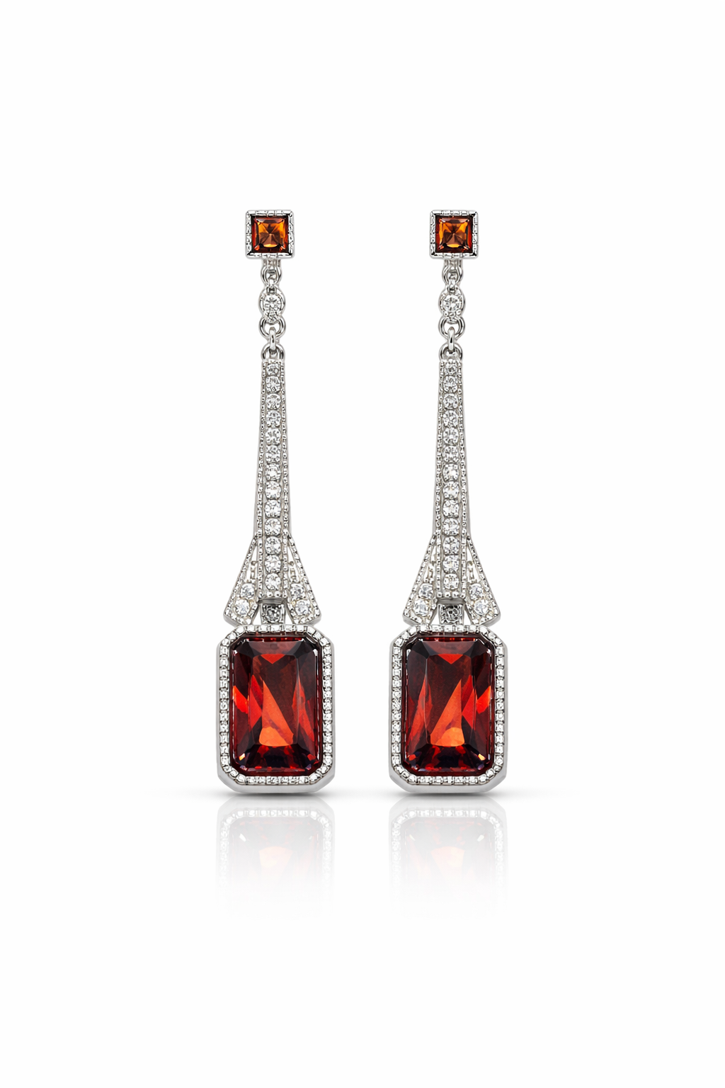 Scarlet Grace Diamond Drop 925 Silver Earrings - Power looks effortless on you.