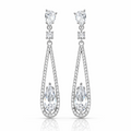 Pure Light Diamond Drop 925 Silver Earrings - Strength doesn’t need noise.