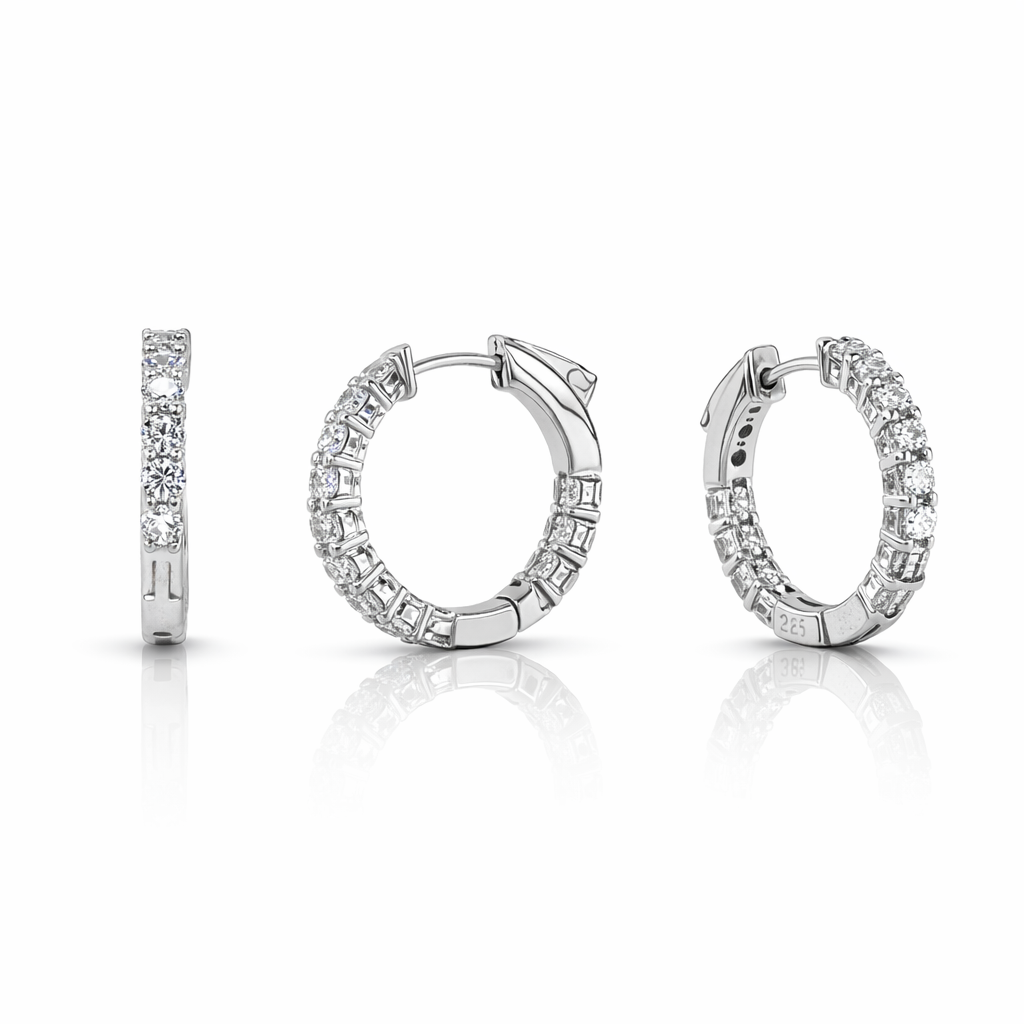 Minimalist Round 925 Silver Earrings - Because confidence deserves sparkle.