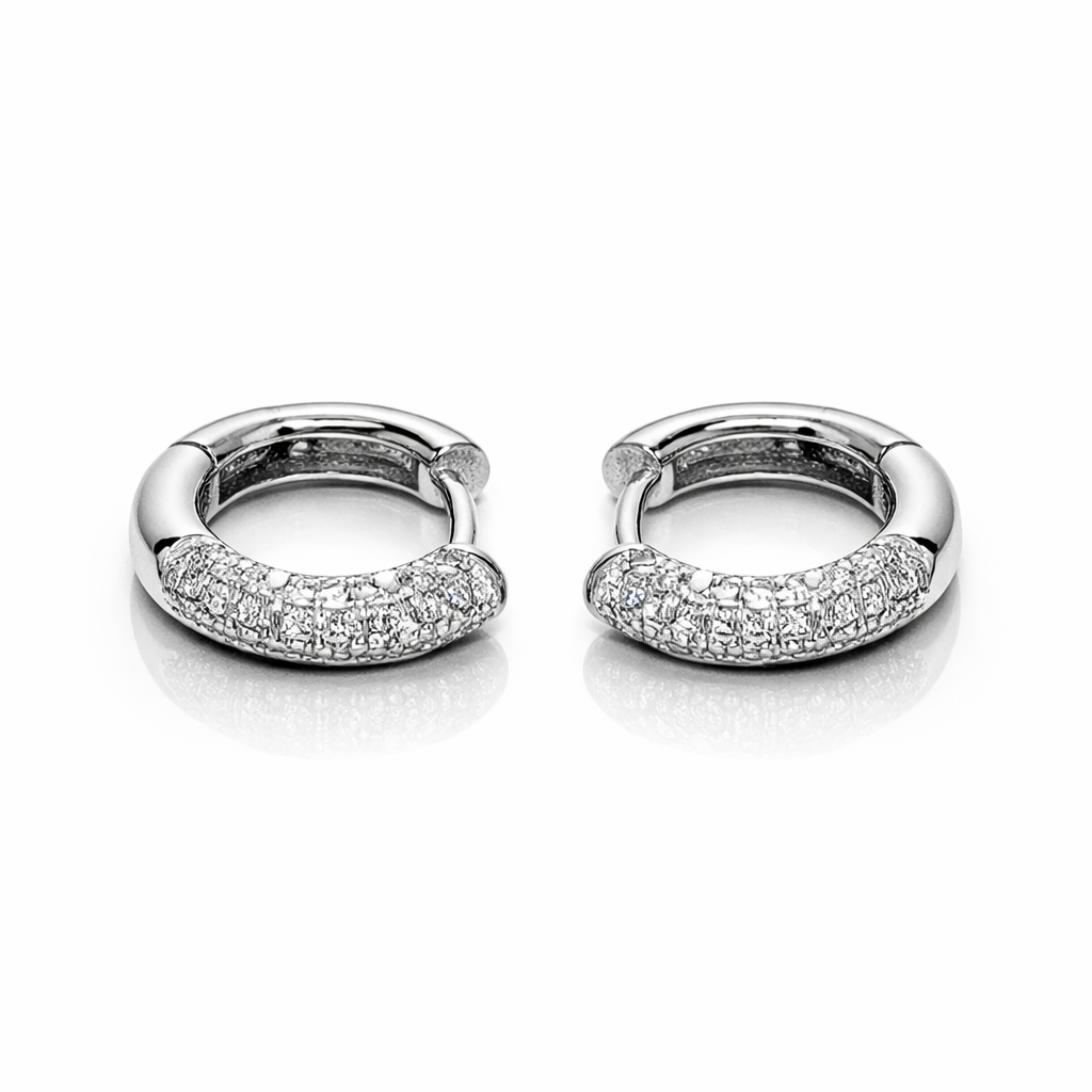 Silver Classy Luxury Silver Hoop Earrings - Luxury that moves with you.